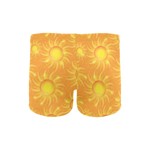 Sun orange background Men's Swimming Trunks