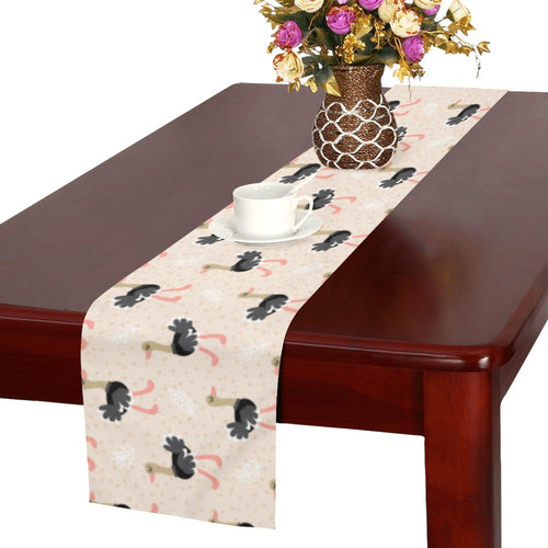 Ostrich Pattern Print Design 05 Table Runner