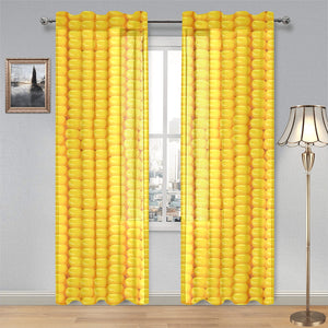 Corn Pattern Print Design 04 Gauze Curtain