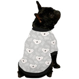 Cute koala leaves pattern All Over Print Pet Dog Round Neck Fuzzy Shirt