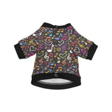 Music Notes Pattern Print Design 02 All Over Print Pet Dog Round Neck Fuzzy Shirt