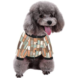 Wood Printed Pattern Print Design 02 All Over Print Pet Dog Round Neck Fuzzy Shirt
