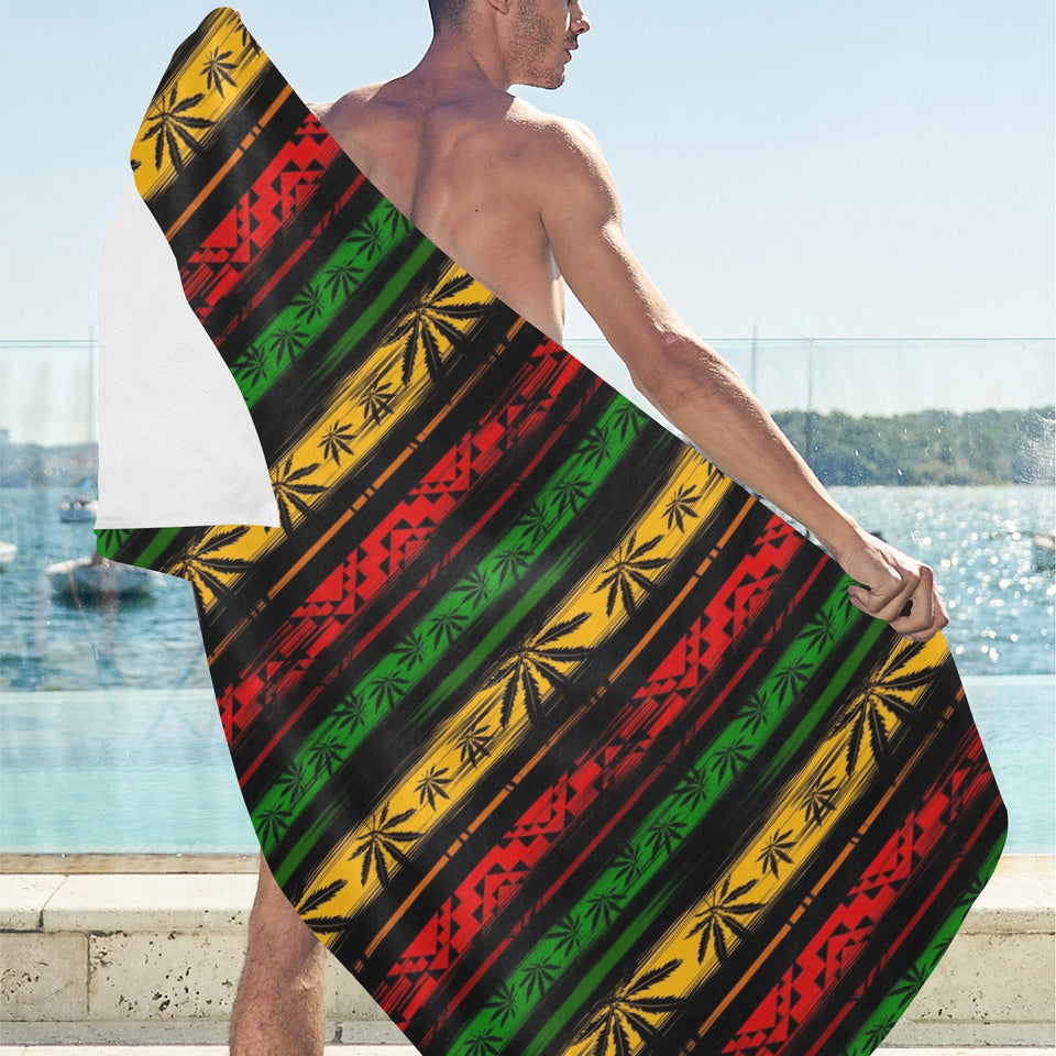 Canabis Marijuana Weed Pattern Print Design 04 Beach Towel