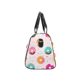 Donut pattern glaze pink background Travel Bag