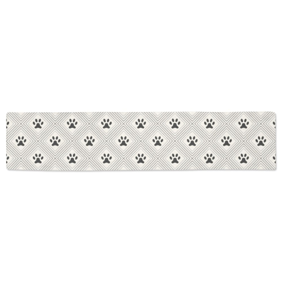 Dog Paws Pattern Print Design 03 Table Runner