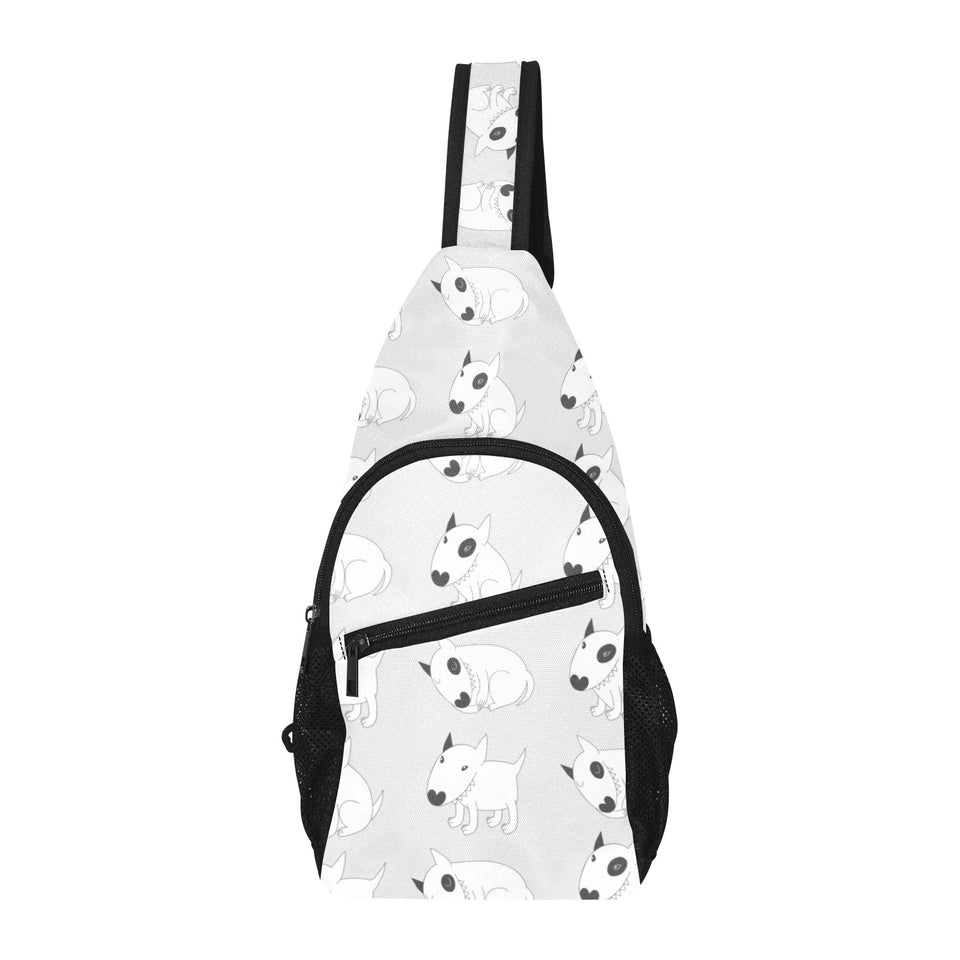 Bull Terrier Pattern Print Design 01 All Over Print Chest Bag