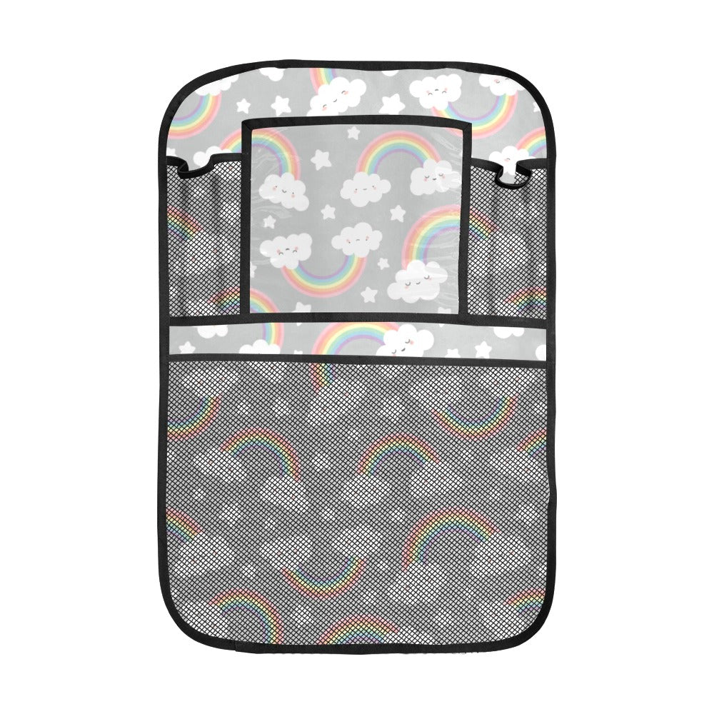 Cute rainbow clound star pattern Car Seat Back Organizer