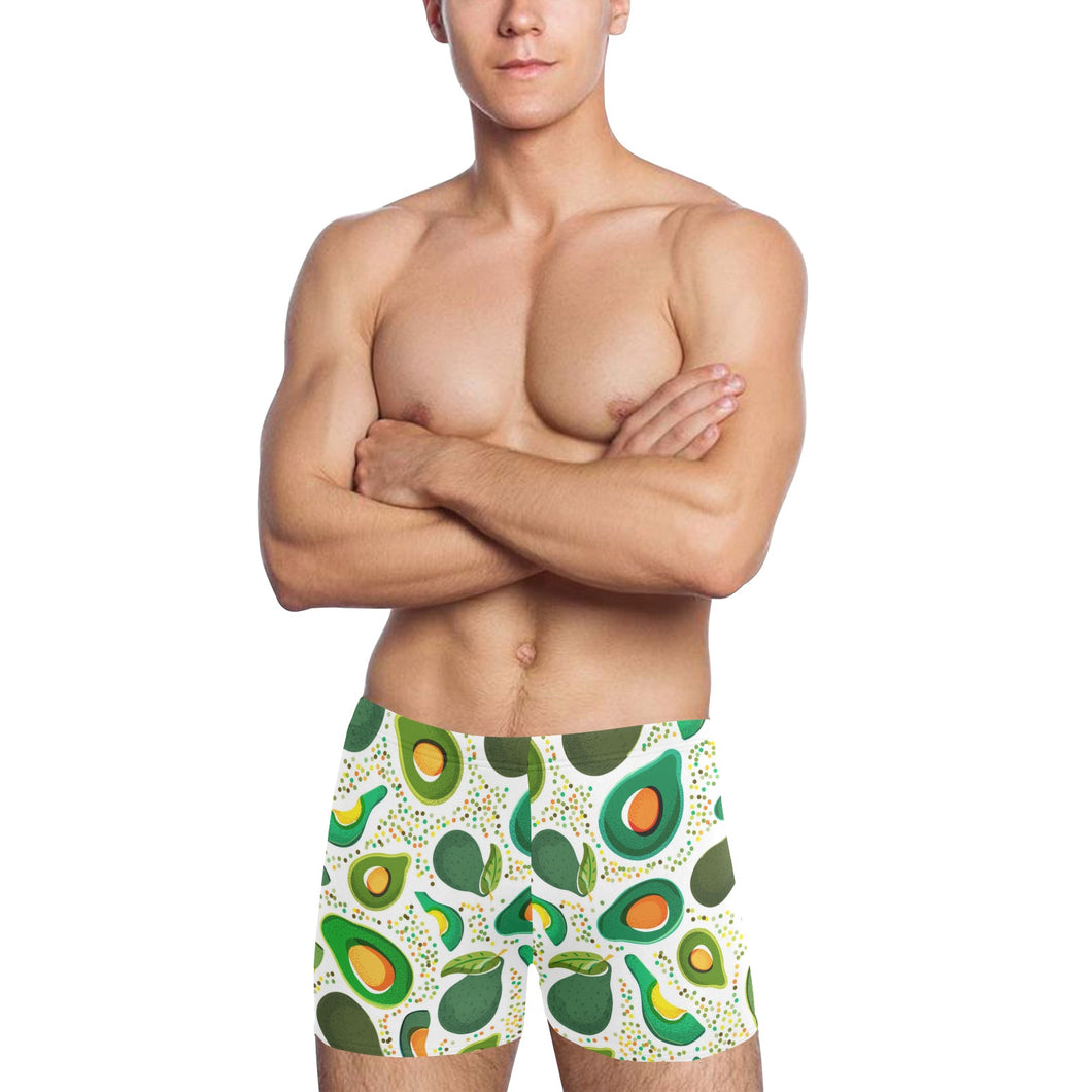 Avocado design pattern Men's Swimming Trunks