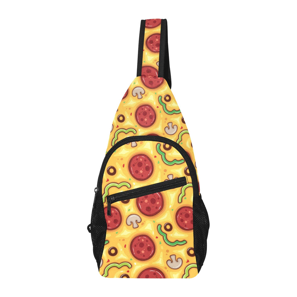 Pizza texture pattern All Over Print Chest Bag