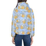 Beer pattern Women's Padded Hooded Jacket