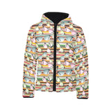 Sun Glasses Pattern Print Design 02 Kids' Boys' Girls' Padded Hooded Jacket