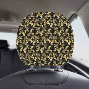 Goldfish Pattern Print Design 01 Car Headrest Cover