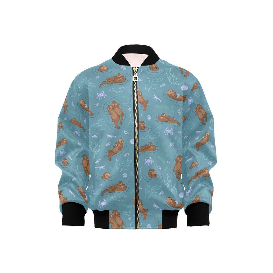 Sea otters pattern Kids' Boys' Girls' Bomber Jacket