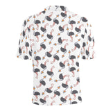 Ostrich Pattern Print Design 02 Men's All Over Print Polo Shirt