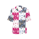 Teddy Bear Pattern Print Design 03 Women's All Over Print Hawaiian Shirt
