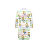 Cute hand drawn mermaid Men's Long Sleeve Belted Night Robe