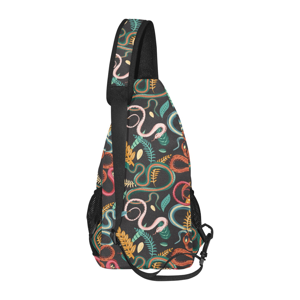 Colorful snake plant pattern All Over Print Chest Bag