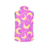Moon pink rose background Women's Padded Vest