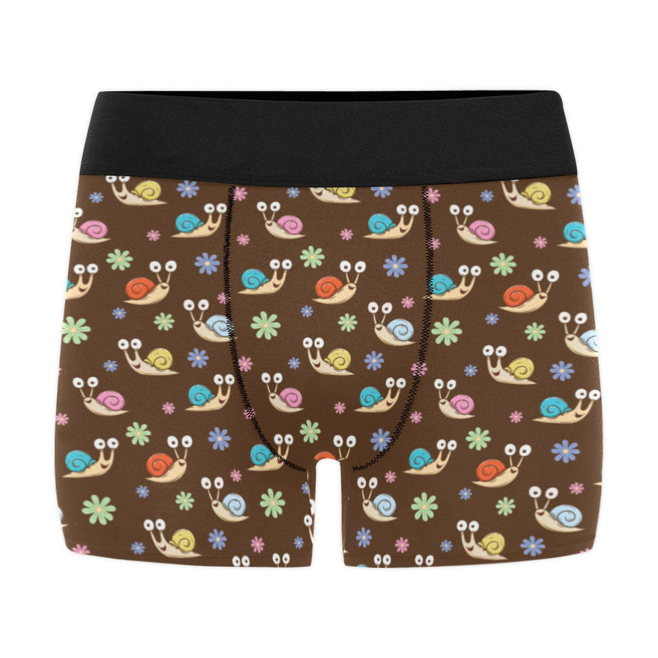 Snail Pattern Print Design 03 Men's All Over Print Boxer Briefs Men's Underwear