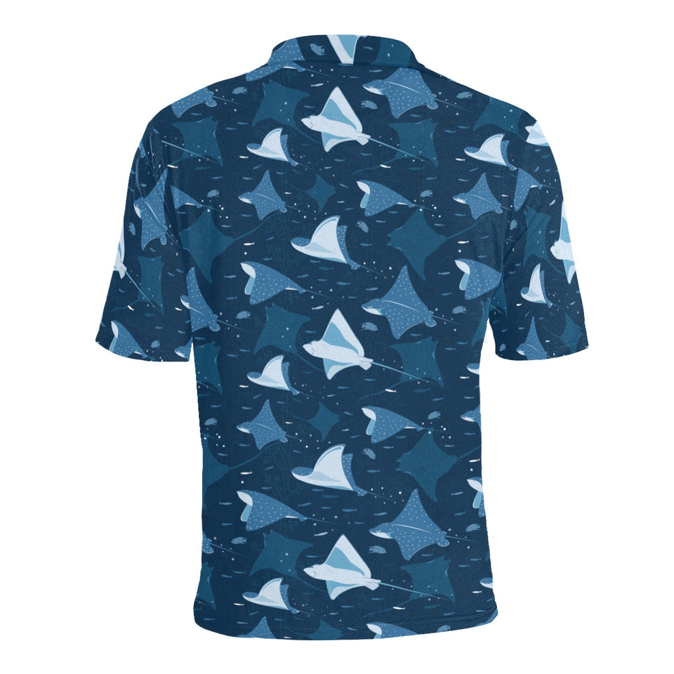 Stingray Pattern Print Design 04 Men's All Over Print Polo Shirt