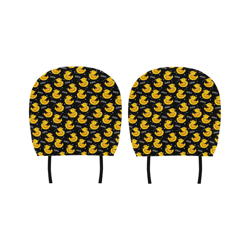 Duck Pattern Print Design 05 Car Headrest Cover