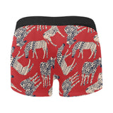 Zebra abstract red background Men's All Over Print Boxer Briefs Men's Underwear
