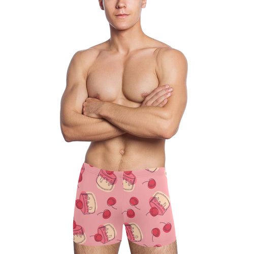 Cake cherry pattern Men's Swimming Trunks