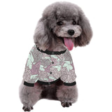 Spider web cobweb design color pattern All Over Print Pet Dog Round Neck Fuzzy Shirt