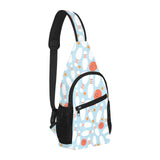 Bowling ball bowling pins blue blackground All Over Print Chest Bag