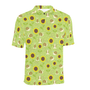 Snail Pattern Print Design 01 Men's All Over Print Polo Shirt
