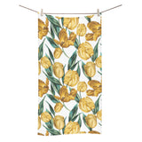 yellow tulips pattern Bath Towel