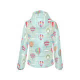 Hot Air Balloon design Pattern Women's Padded Hooded Jacket