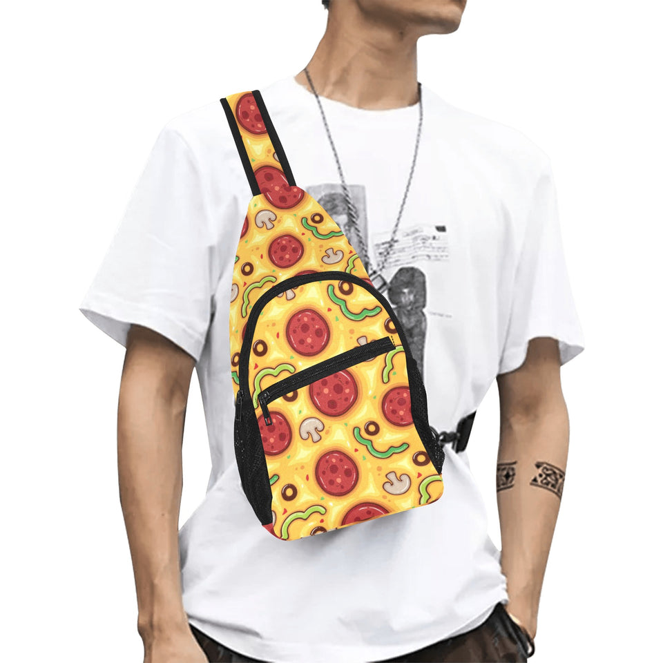 Pizza texture pattern All Over Print Chest Bag