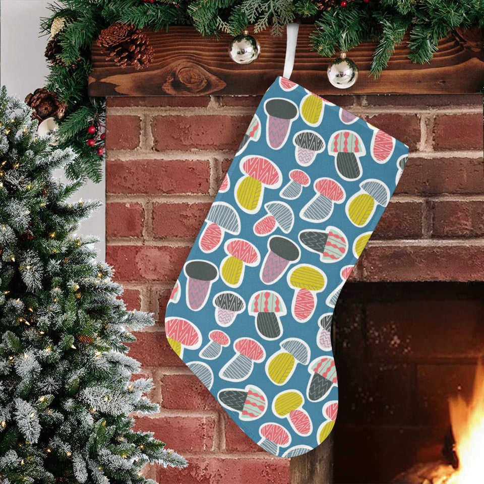Colorful mushroom design pattern Christmas Stocking