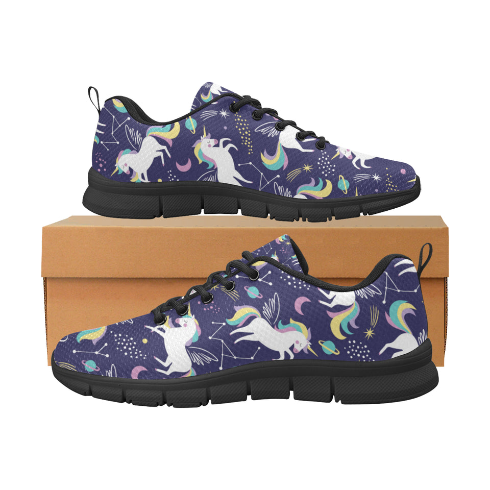 Hand drawn cute unicorn star planet Women's Sneaker Shoes