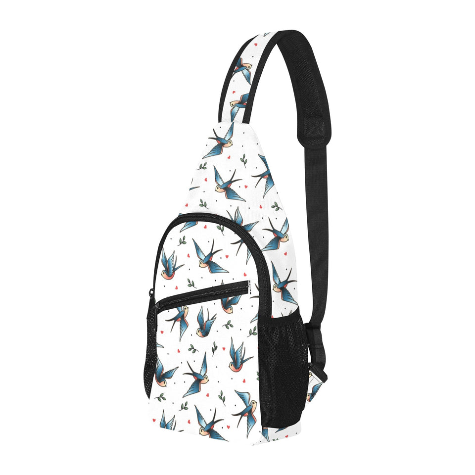 Swallow Pattern Print Design 04 All Over Print Chest Bag
