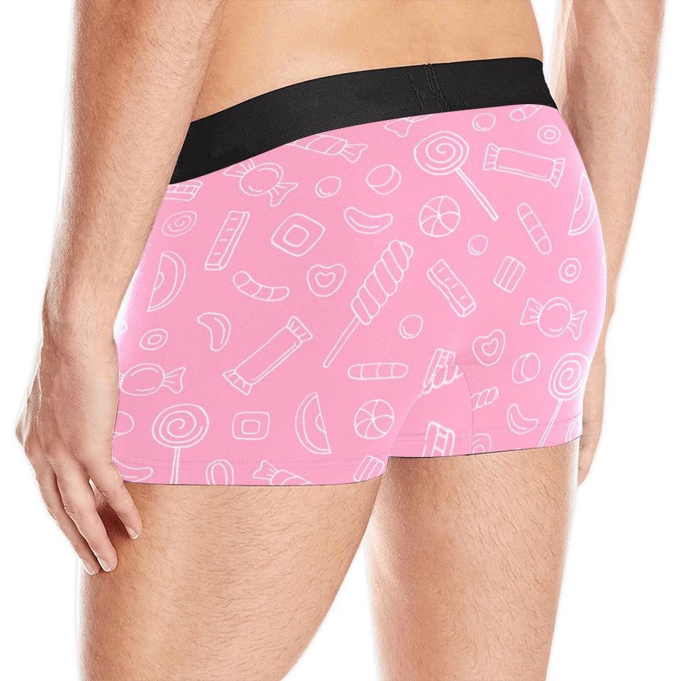 Sweet candy pink background Men's All Over Print Boxer Briefs Men's Underwear