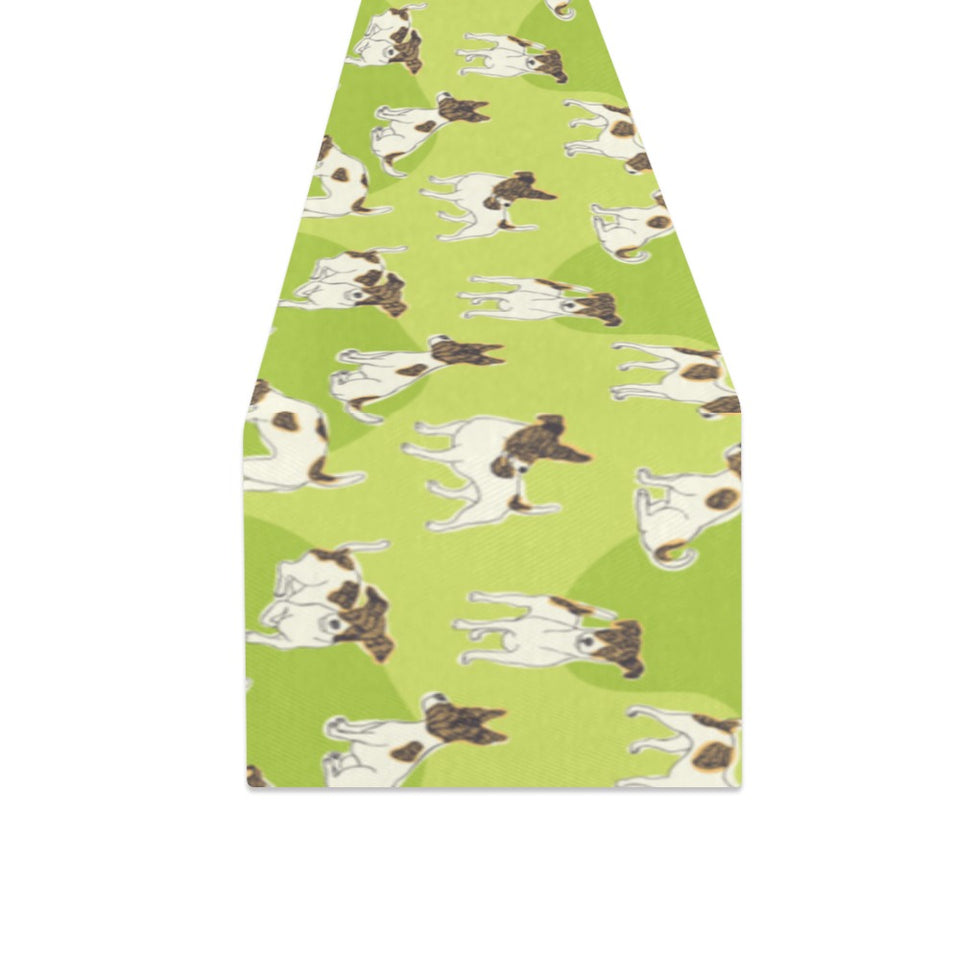 Jack Russel Pattern Print Design 01 Table Runner