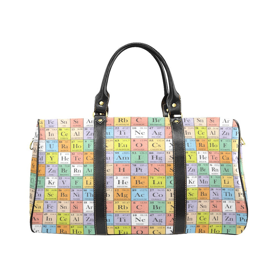 Chemistry Periodic Table Pattern Print Design 01 Travel Bag