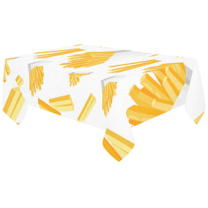 French fries white paper box pattern Tablecloth
