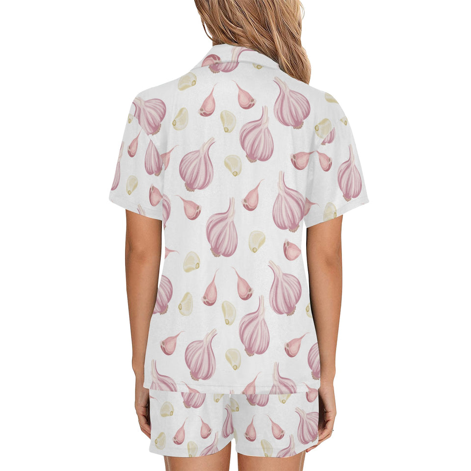 Garlic pattern Women's V-Neck Short Pajama Set