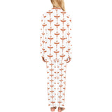 Sausage Pattern Print Design 05 Women's Long Pajama Set