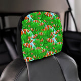 Clown Fish Pattern Print Design 01 Car Headrest Cover