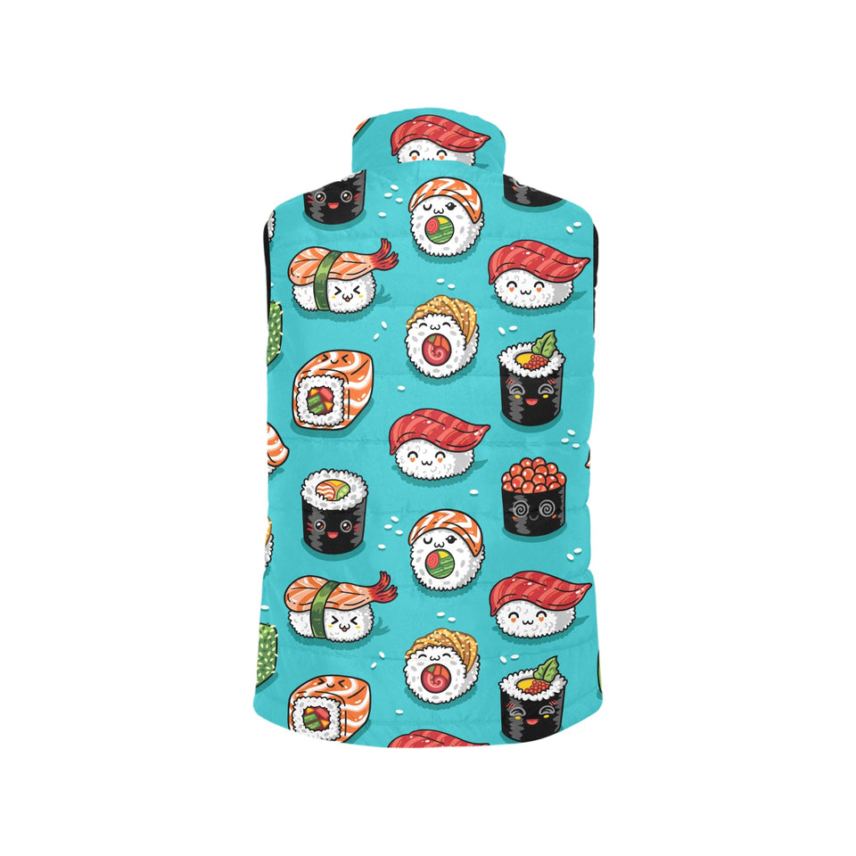 Cute sushi pattern Women's Padded Vest