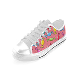 Colorful wrapped candy pattern Men's Low Top Shoes White