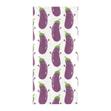 Eggplant Pattern Print Design 01 Beach Towel