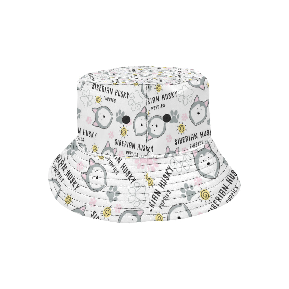 Siberian Husky design pattern Unisex Bucket Hat