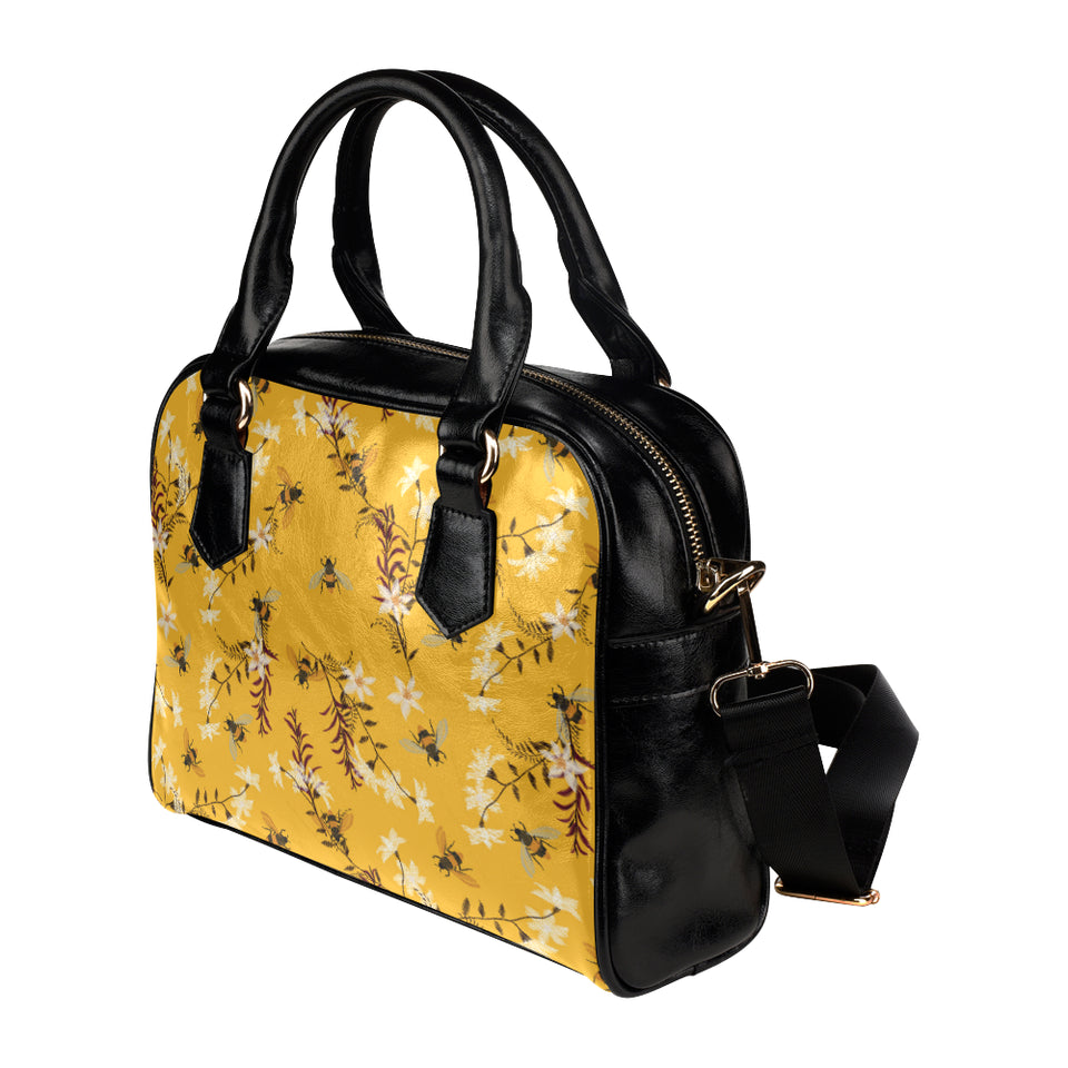 Bee flower pattern Shoulder Handbag