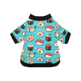 Cute sushi pattern All Over Print Pet Dog Round Neck Fuzzy Shirt