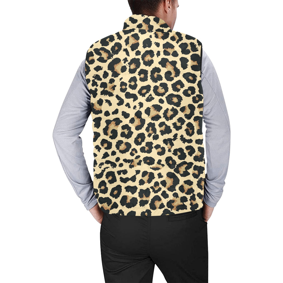 Leopard print design pattern Men's Padded Vest